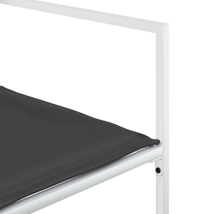 Set Mobilier De Grădină, 5 Piese, Cu Perne, Alb, Textilenă