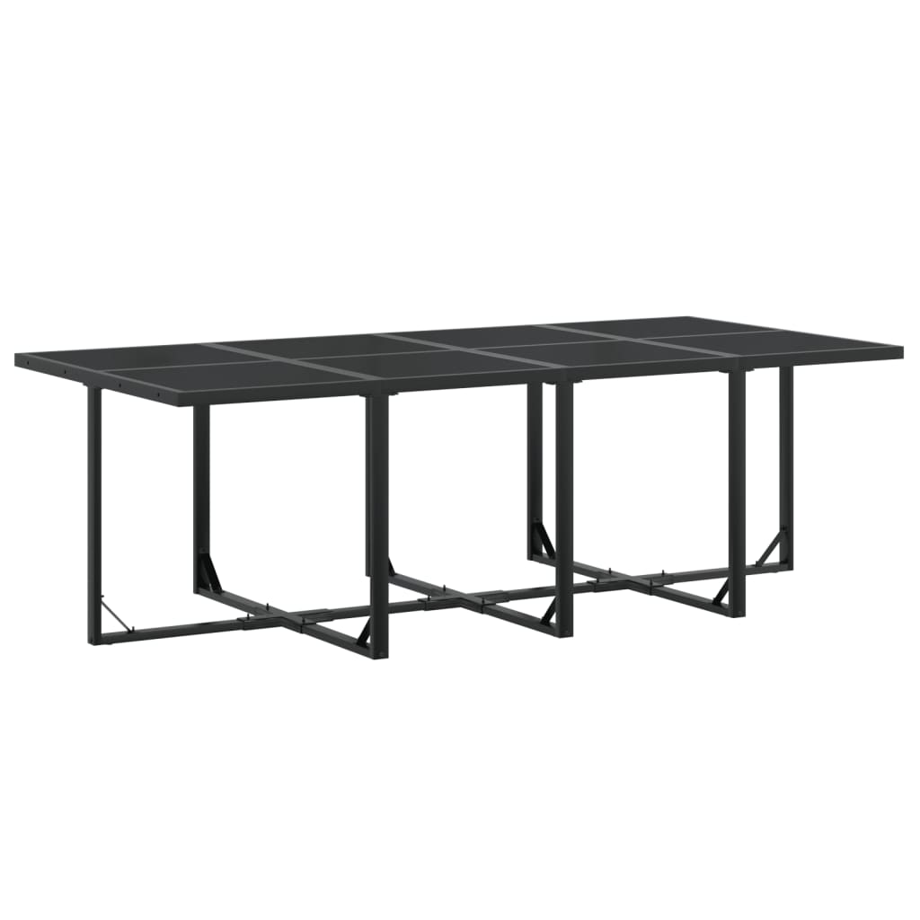 Set Mobilier De Grădină, 9 Piese, Negru, Textilenă