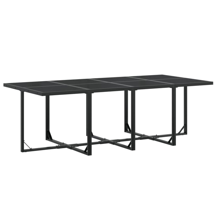 Set Mobilier De Grădină, 9 Piese, Negru, Textilenă