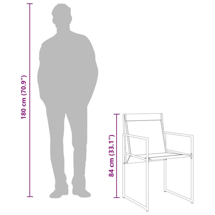Set Mobilier De Grădină, 9 Piese, Negru, Textilenă