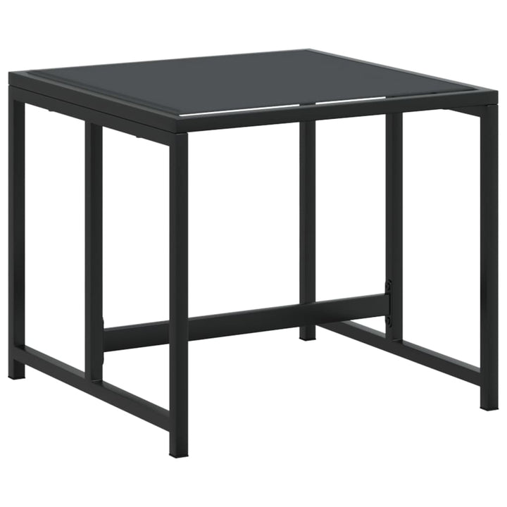 Set Mobilier De Grădină, 11 Piese, Negru, Textilenă