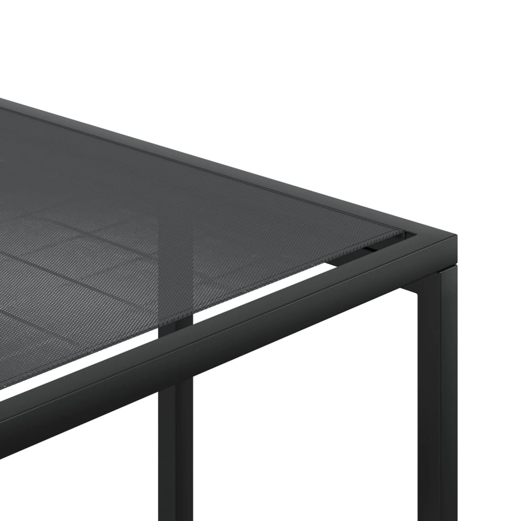 Set Mobilier De Grădină, 11 Piese, Negru, Textilenă