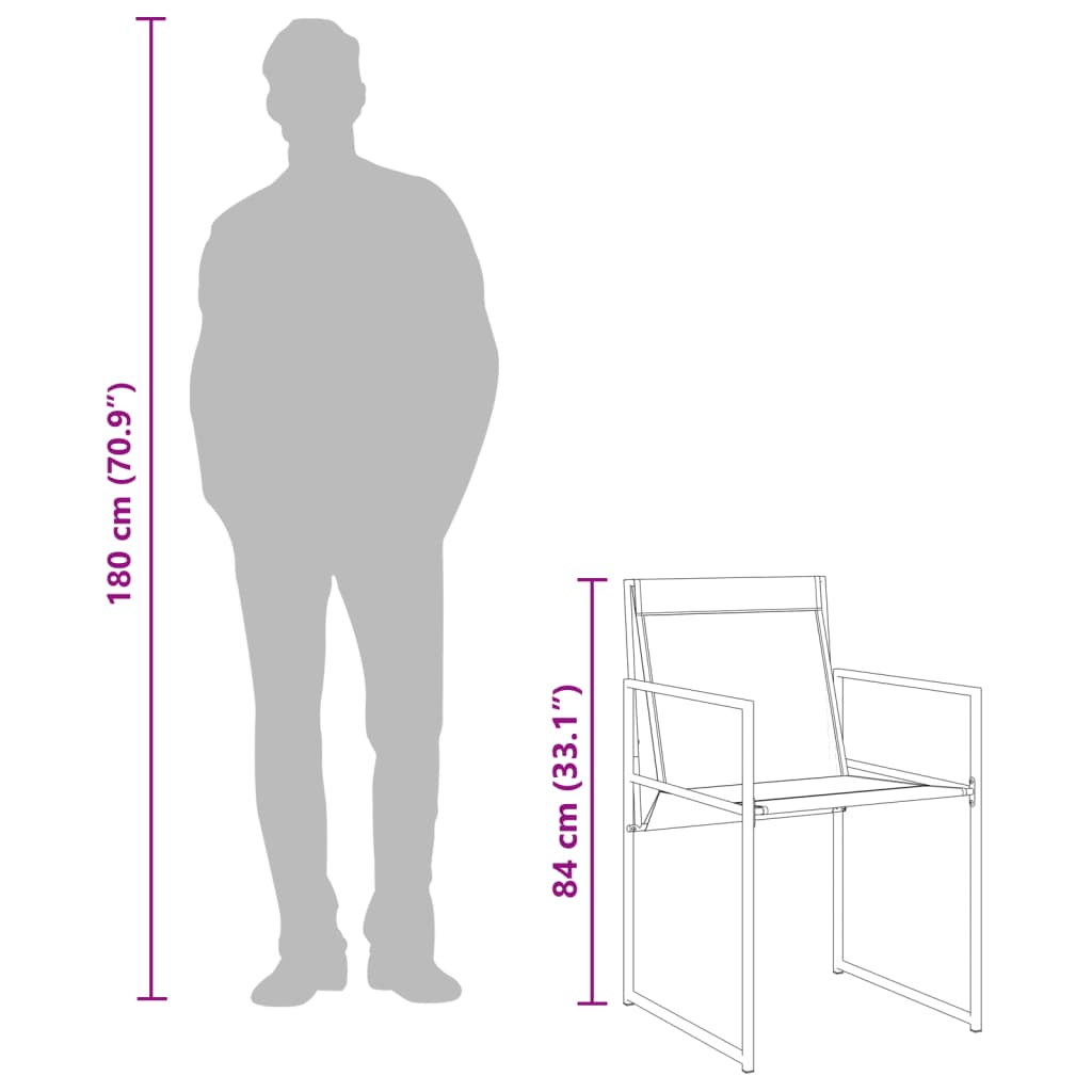 Set Mobilier De Grădină, 11 Piese, Negru, Textilenă