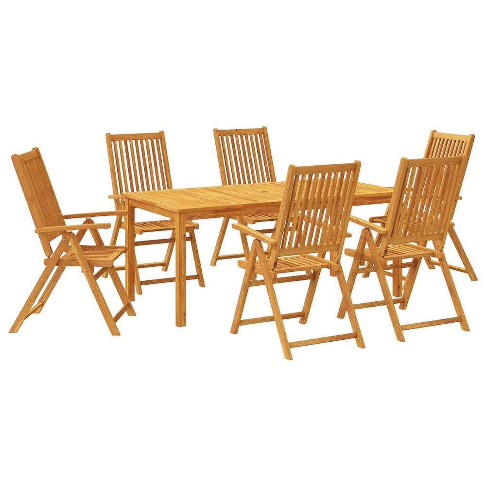 Set Mobilier De Grădină, 7 Piese, Lemn Masiv De Acacia