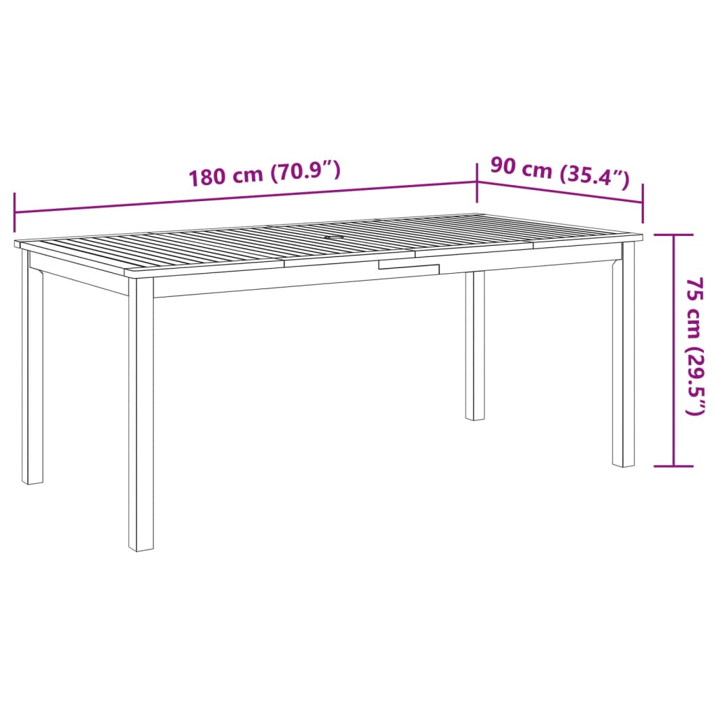 Set Mobilier De Grădină, 7 Piese, Lemn Masiv De Acacia