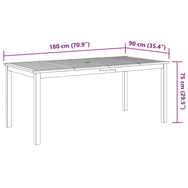 Set Mobilier De Grădină, 7 Piese, Lemn Masiv De Acacia