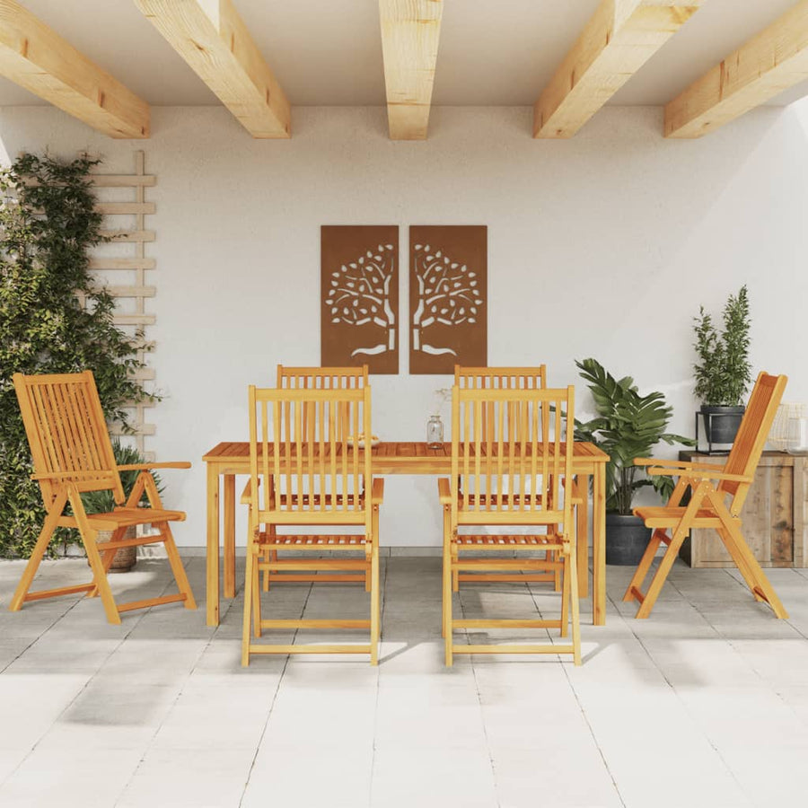 Set Mobilier De Grădină, 7 Piese, Lemn Masiv De Acacia