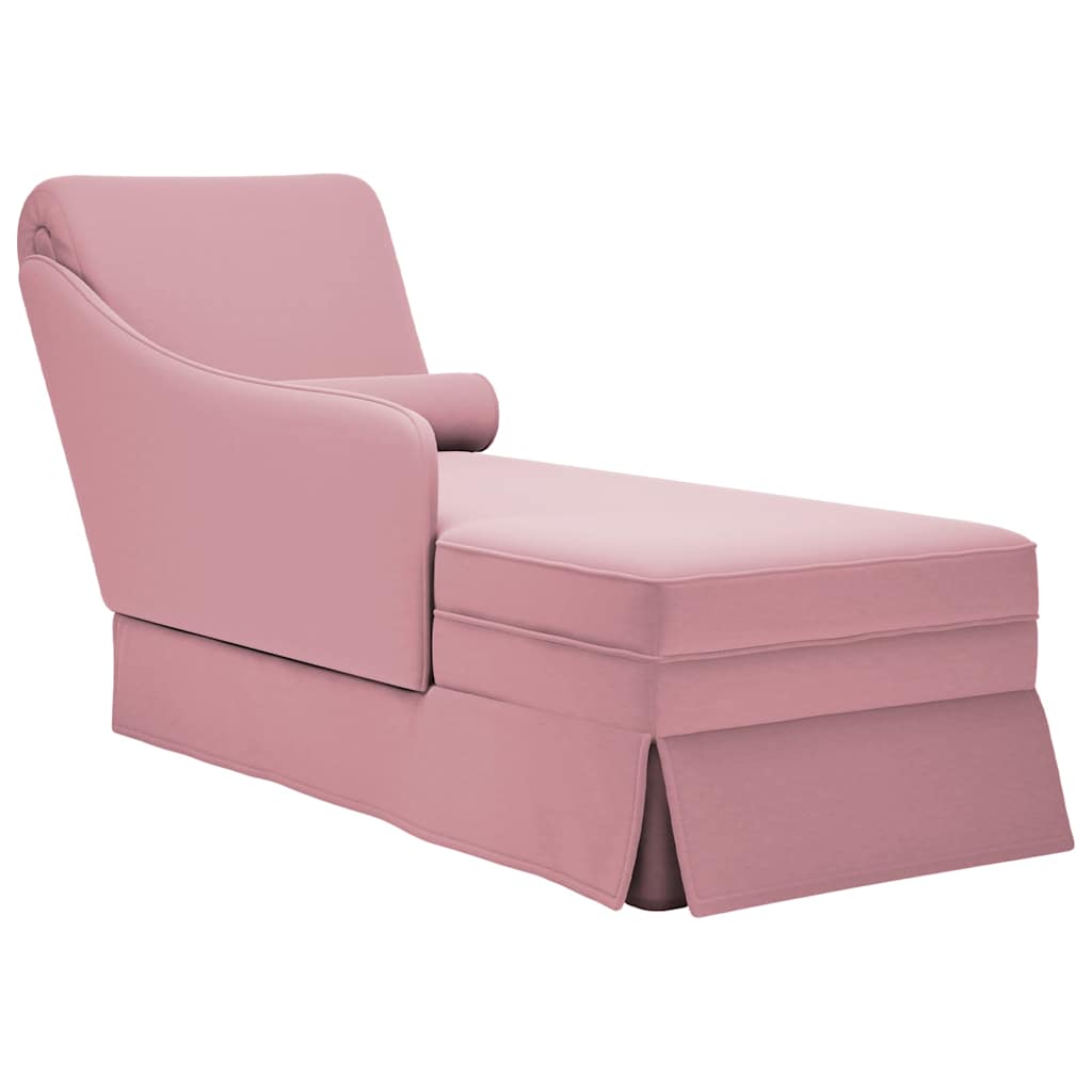 Șezlong Cu Șezlong Și Cotieră Dreaptă Wine Red Velvet