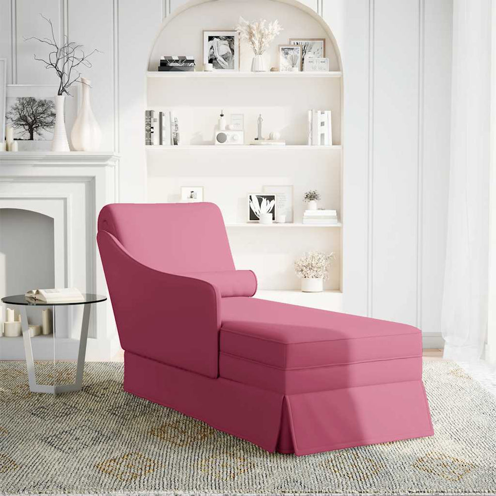 Șezlong Cu Șezlong Și Cotieră Dreaptă Wine Red Velvet