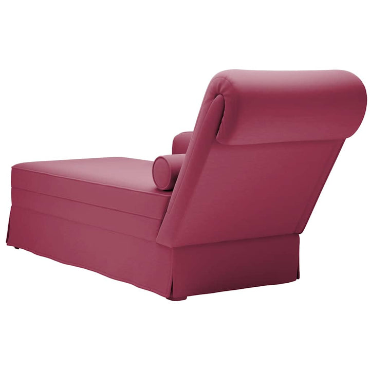 Șezlong Cu Șezlong Și Cotieră Dreaptă Wine Red Velvet