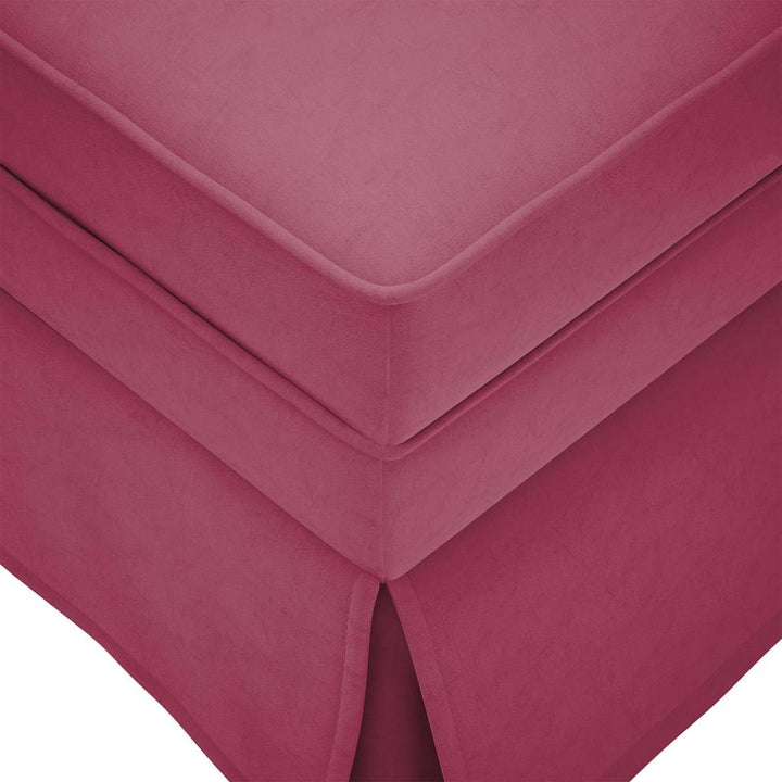 Șezlong Cu Șezlong Și Cotieră Dreaptă Wine Red Velvet