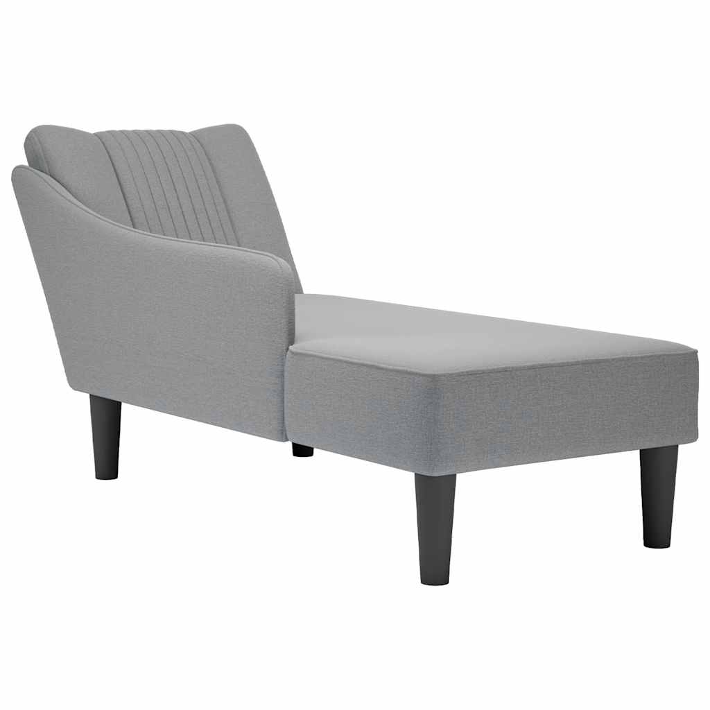 Sezlong Cu Cotieră Dreaptă Din Material Taupe