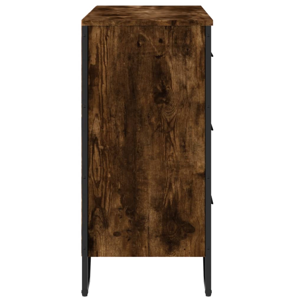 Comodă Cu Sertare Stejar Fumuriu 91X35,5X74,5 Cm Lemn Prelucrat