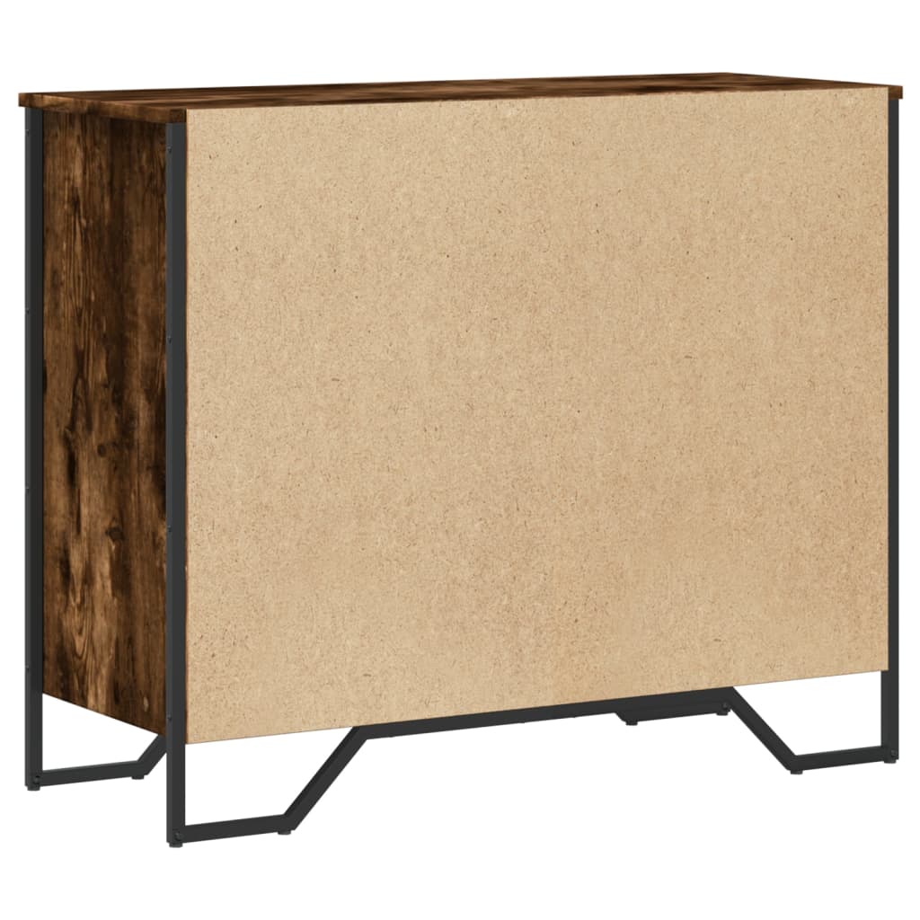 Comodă Cu Sertare Stejar Fumuriu 91X35,5X74,5 Cm Lemn Prelucrat