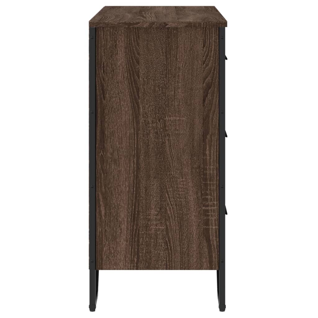 Comodă Cu Sertare, Stejar Maro 91X35,5X74,5 Cm Lemn Prelucrat