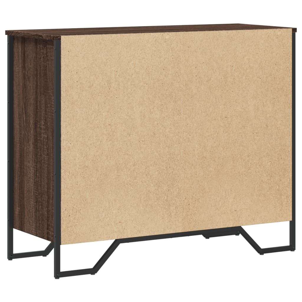 Comodă Cu Sertare, Stejar Maro 91X35,5X74,5 Cm Lemn Prelucrat