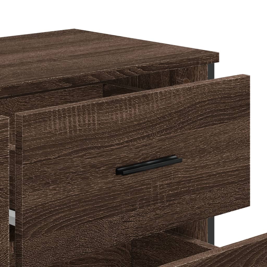 Comodă Cu Sertare, Stejar Maro 91X35,5X74,5 Cm Lemn Prelucrat