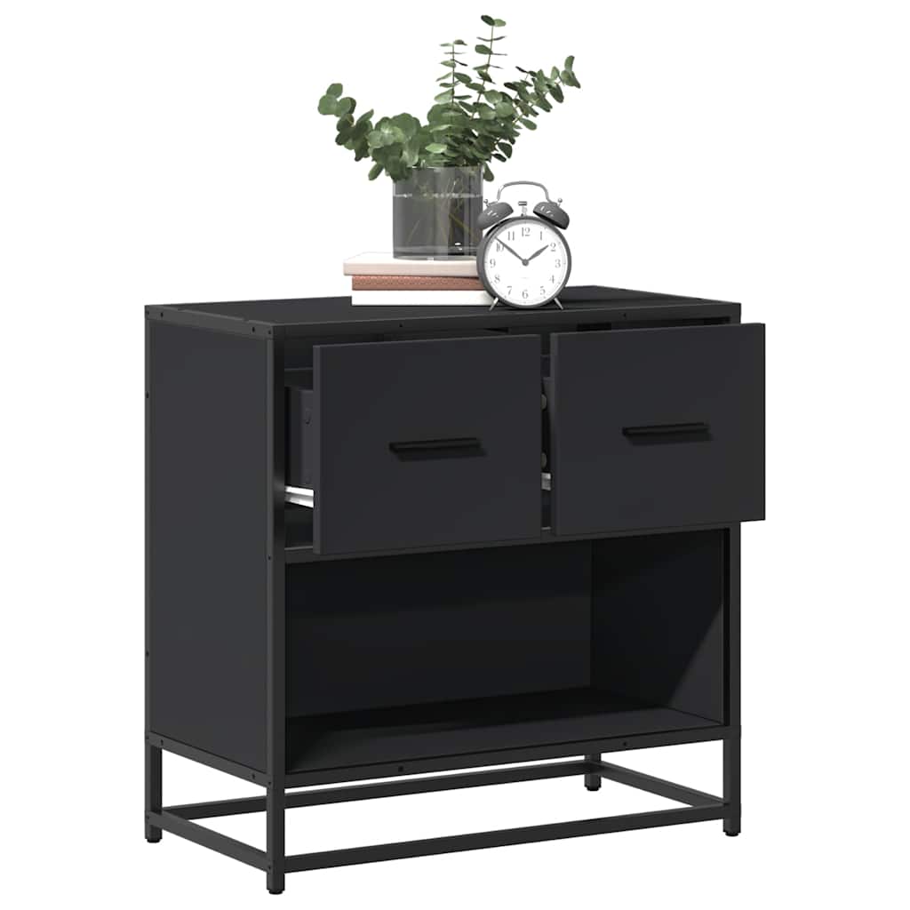 Noptiera Din 60X31X60 Cm Lemn Prelucrat Si Metal