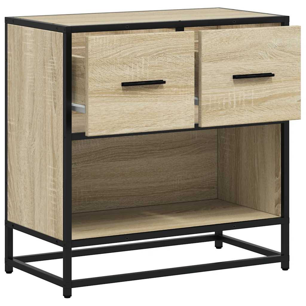Noptiera Din 60X31X60 Cm Lemn Prelucrat Si Metal