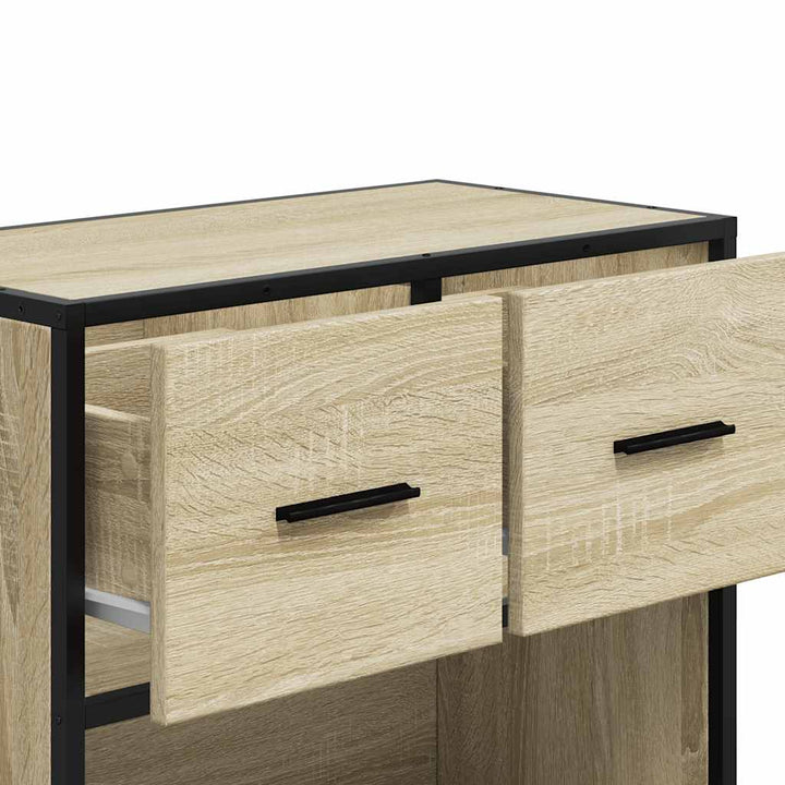 Noptiera Din 60X31X60 Cm Lemn Prelucrat Si Metal