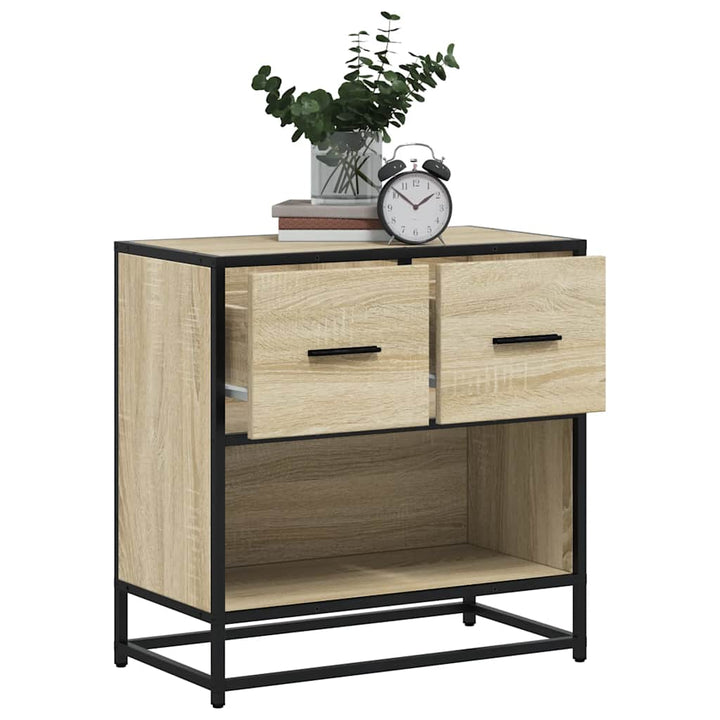 Noptiera Din 60X31X60 Cm Lemn Prelucrat Si Metal