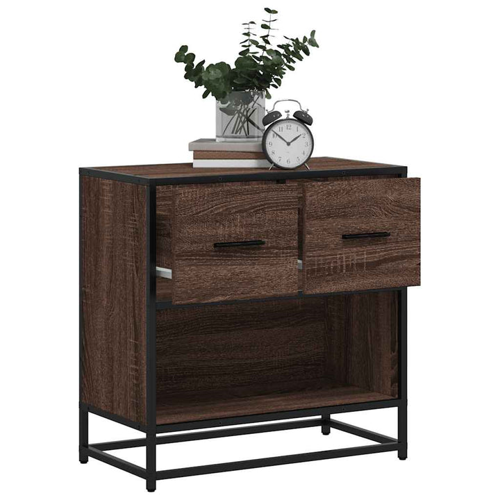 Noptiera Din 60X31X60 Cm Lemn Prelucrat Si Metal