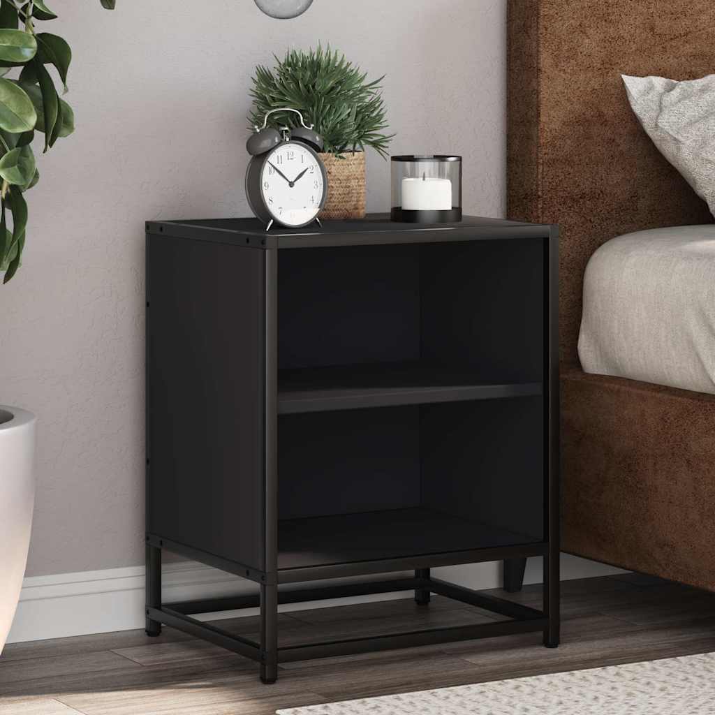 Noptiere 2 Buc Gri Sonoma 40X31X50 Cm Lemn Prelucrat Și Metal