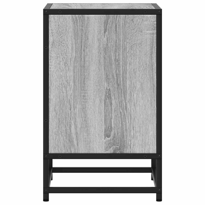 Noptiere 2 Buc Gri Sonoma 40X31X50 Cm Lemn Prelucrat Și Metal
