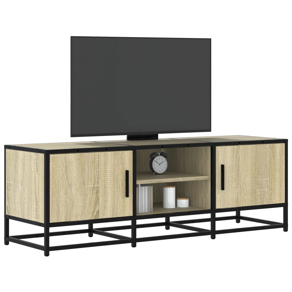 Dulap Tv, Stejar Maro, 160X35X41 Cm, Lemn Prelucrat Și Metal
