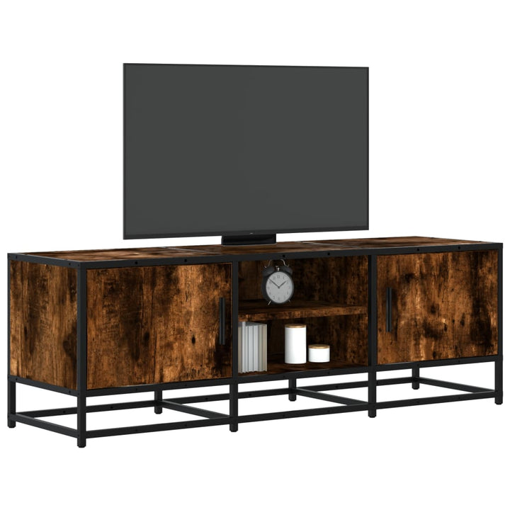 Dulap Tv, Stejar Maro, 160X35X41 Cm, Lemn Prelucrat Și Metal