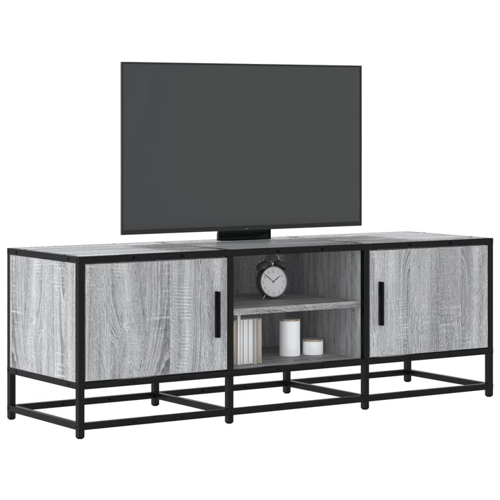 Dulap Tv, Stejar Maro, 160X35X41 Cm, Lemn Prelucrat Și Metal