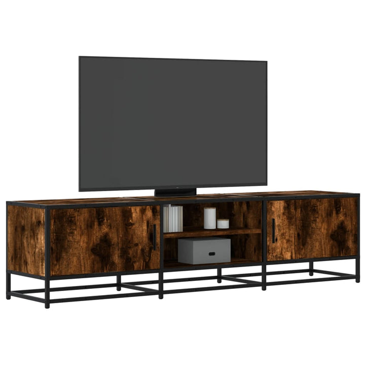 Dulap Tv, Stejar Maro, 160X35X41 Cm, Lemn Prelucrat Și Metal
