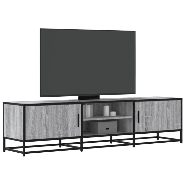 Dulap Tv, Stejar Maro, 160X35X41 Cm, Lemn Prelucrat Și Metal