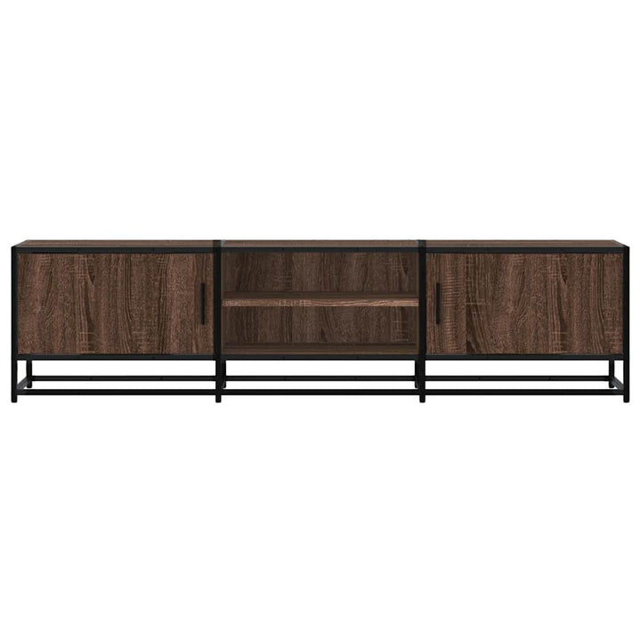 Dulap Tv, Stejar Maro, 160X35X41 Cm, Lemn Prelucrat Și Metal