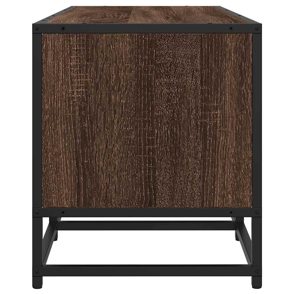 Dulap Tv, Stejar Maro, 160X35X41 Cm, Lemn Prelucrat Și Metal