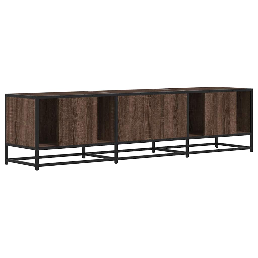 Dulap Tv, Stejar Maro, 160X35X41 Cm, Lemn Prelucrat Și Metal