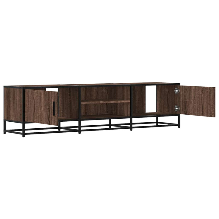 Dulap Tv, Stejar Maro, 160X35X41 Cm, Lemn Prelucrat Și Metal