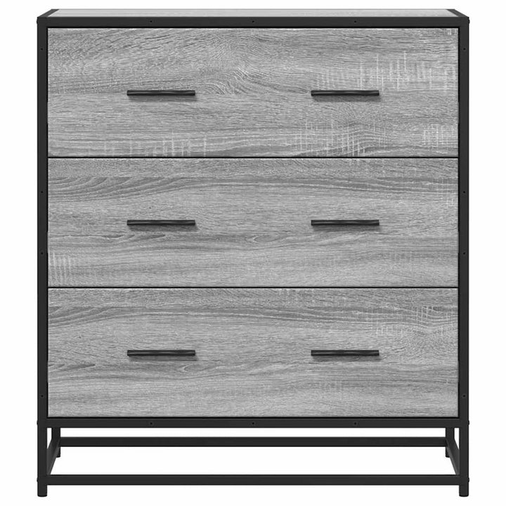 Dulap, Gri Sonoma, 68X35X76 Cm, Lemn Prelucrat Și Metal