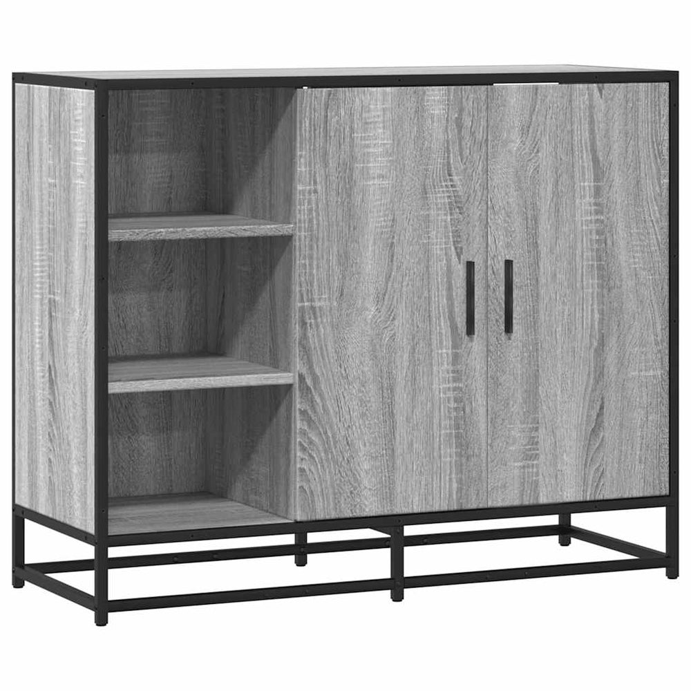 Dulap, Gri Sonoma, 92X35X76 Cm, Lemn Prelucrat