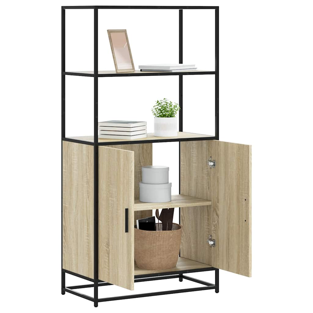 Dulap Nalt Gri Sonoma 68X35X139 Cm Lemn Prelucrat