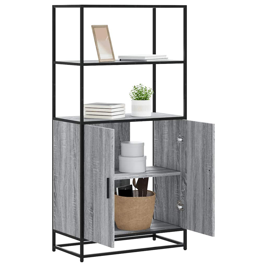 Dulap Nalt Gri Sonoma 68X35X139 Cm Lemn Prelucrat
