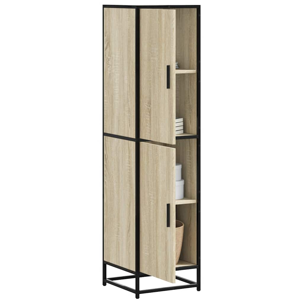 Dulapuru 35,5X35X139 Cm Lemn Și Metal Prelucrat