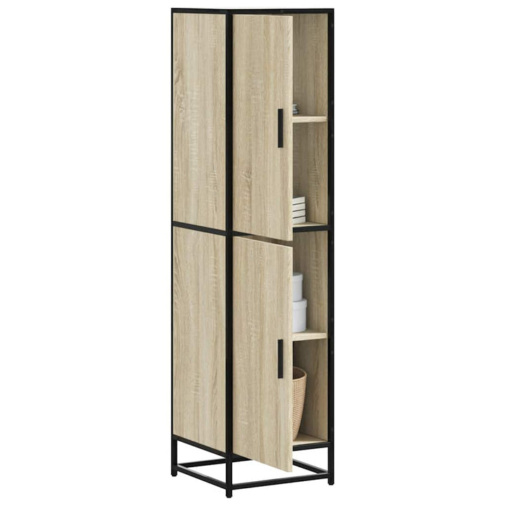 Dulapuru 35,5X35X139 Cm Lemn Și Metal Prelucrat