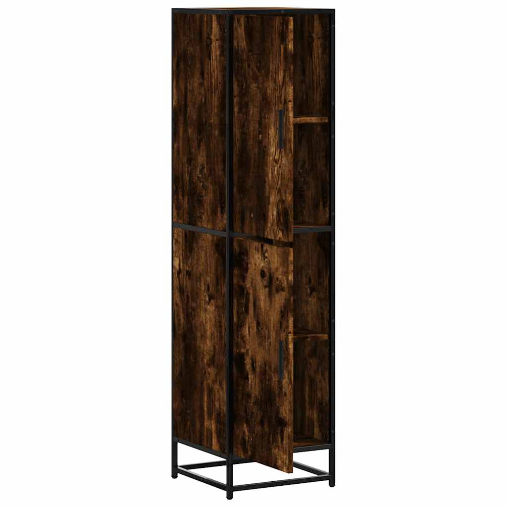 Dulapuru 35,5X35X139 Cm Lemn Și Metal Prelucrat