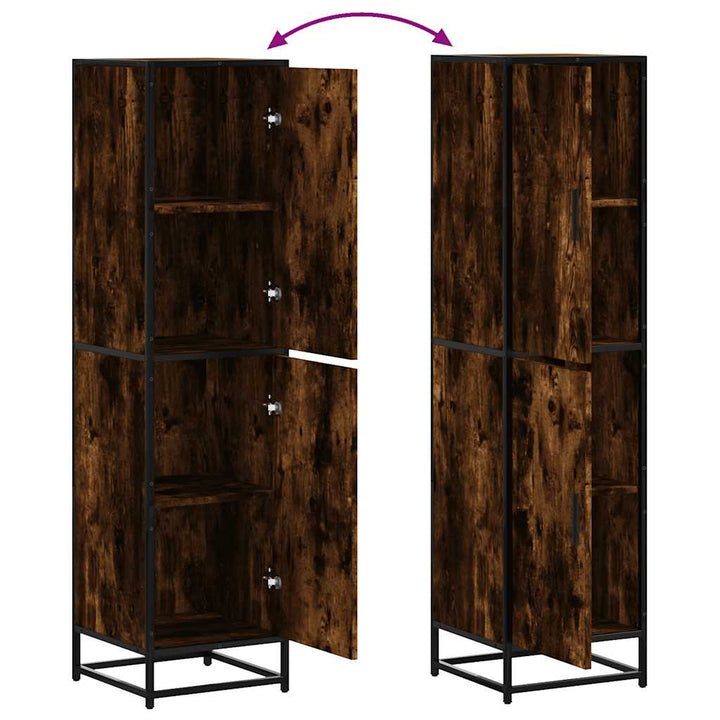 Dulapuru 35,5X35X139 Cm Lemn Și Metal Prelucrat