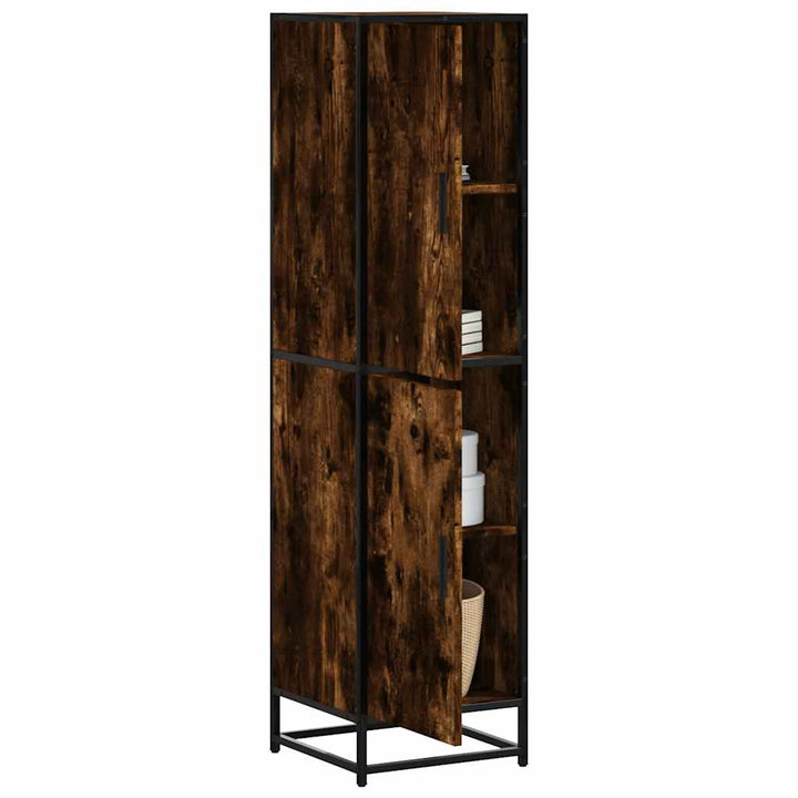 Dulapuru 35,5X35X139 Cm Lemn Și Metal Prelucrat