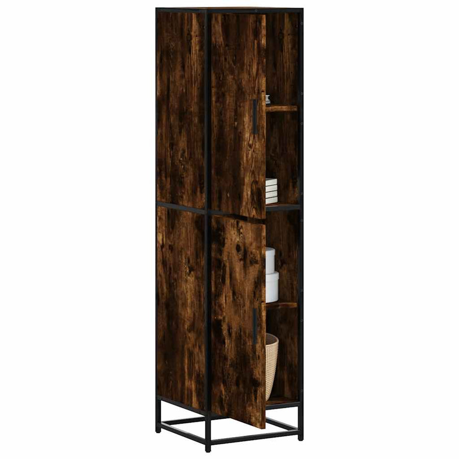 Dulapuru 35,5X35X139 Cm Lemn Și Metal Prelucrat