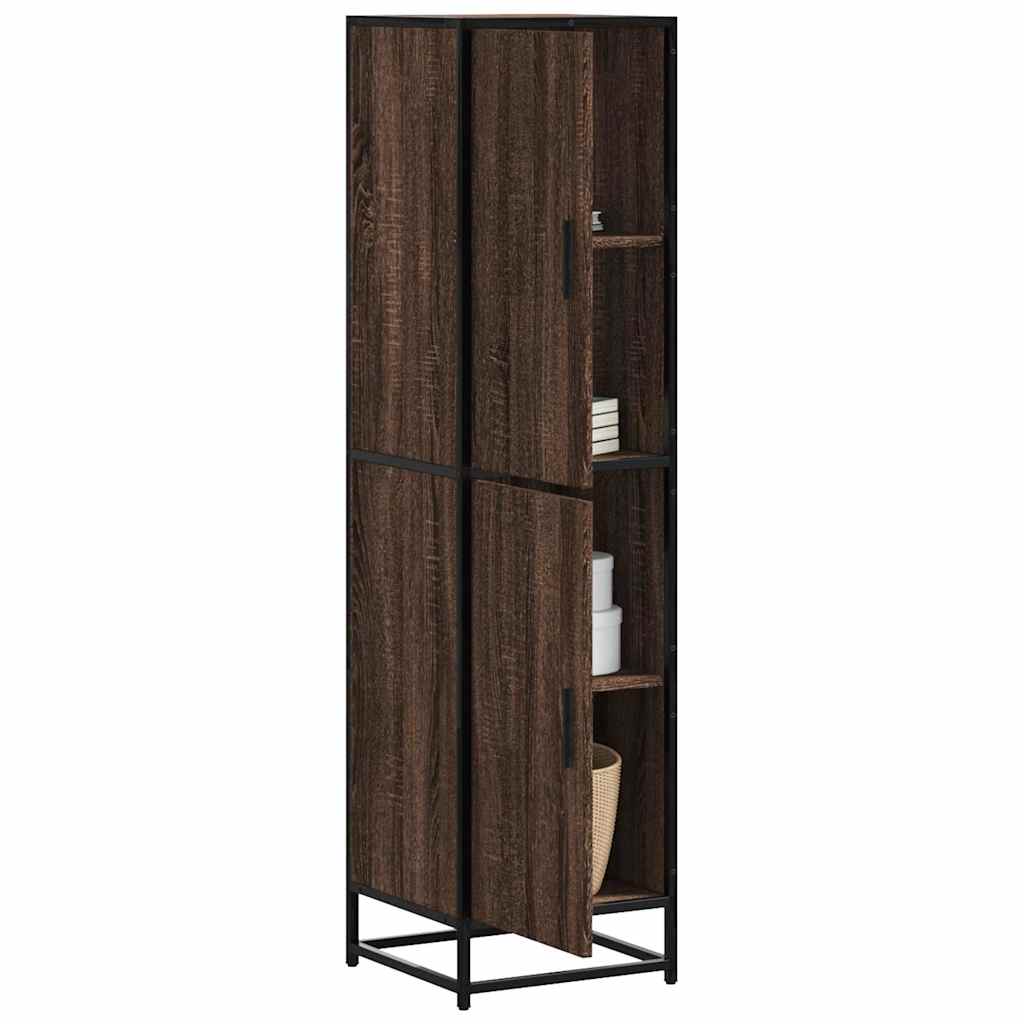 Dulapuru 35,5X35X139 Cm Lemn Și Metal Prelucrat