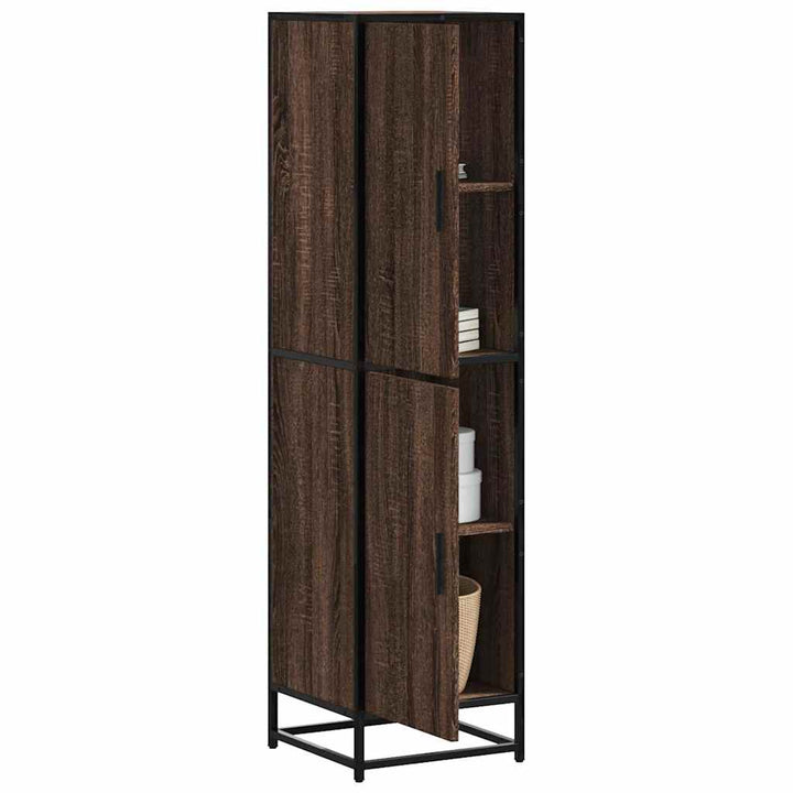 Dulapuru 35,5X35X139 Cm Lemn Și Metal Prelucrat
