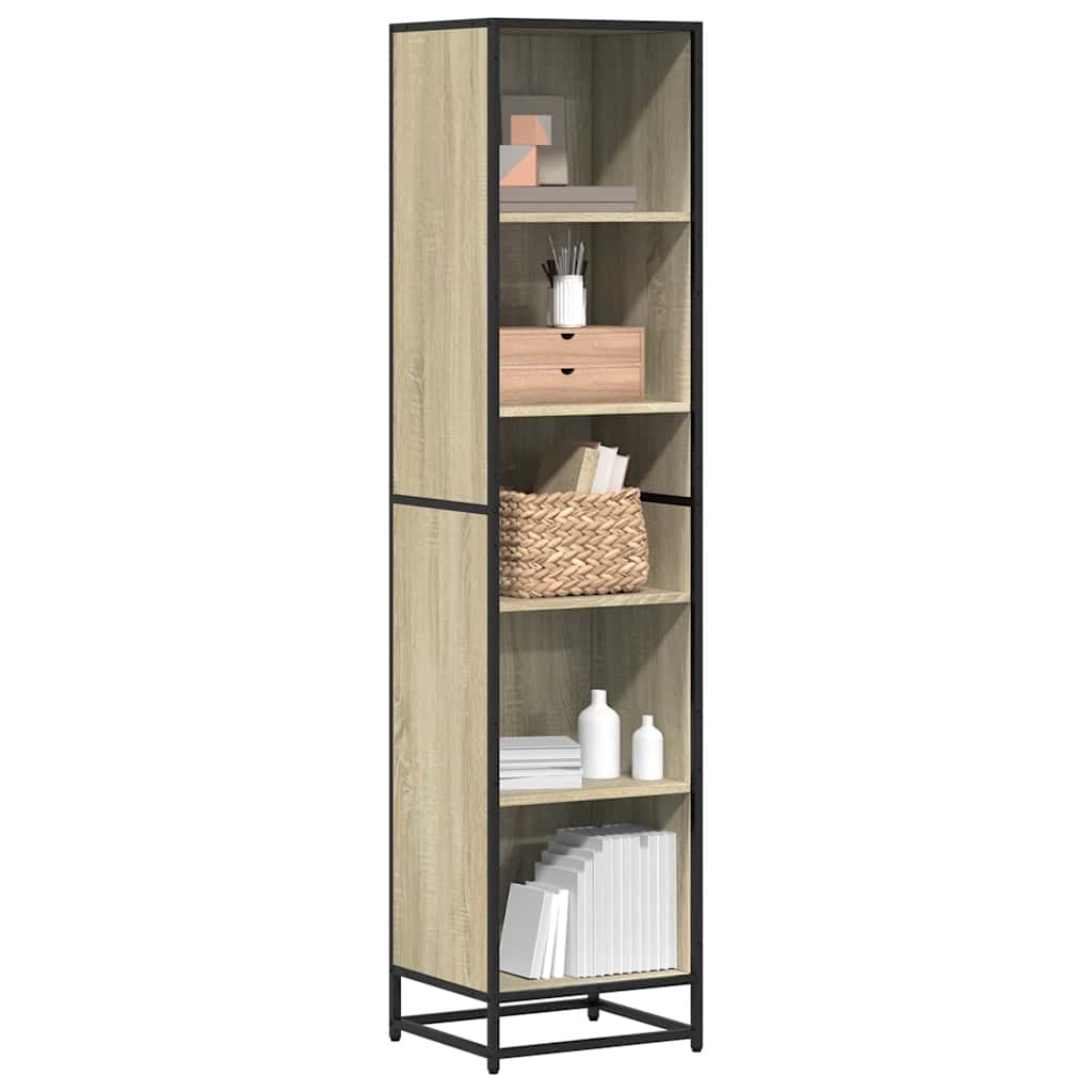 Bibliotecă, Stejar Fumuriu, 40X35X170,5 Cm, Lemn Prelucrat